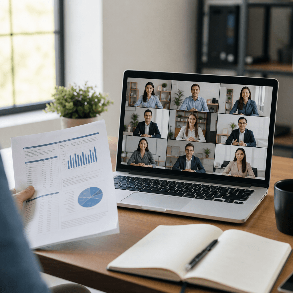 Virtual work documents and video conference
