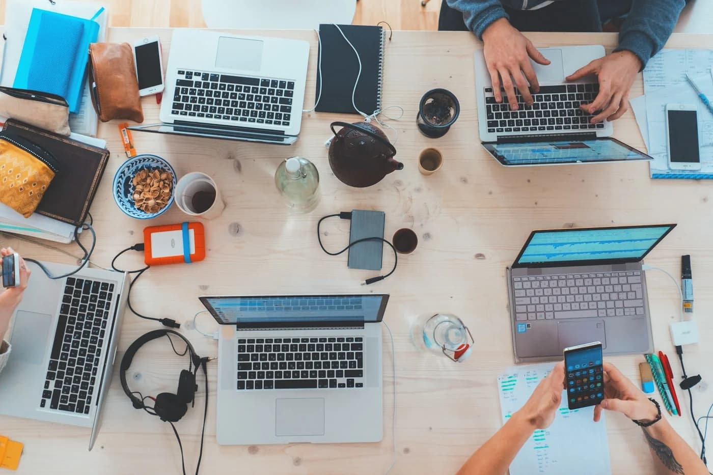 IT and software team collaborating in a modern office